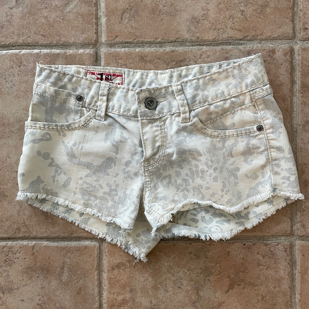 Animal Print Jean Shorts